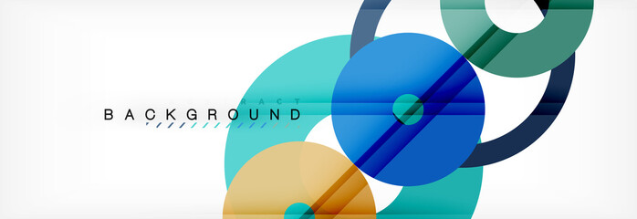 Fototapeta premium Geomtric modern backgrounds, rings abstract template