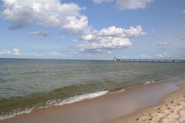 the coastline of usedom at a sunny afternoon