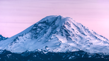 View of Mount Rainier in the state of Washington, USA.