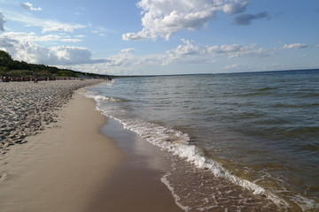 the coastline of usedom at a sunny afternoon