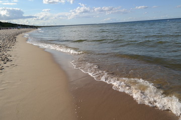 the coastline of usedom at a sunny afternoon
