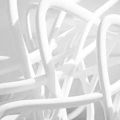 Abstract background by curve lines in white and grey colour. 
