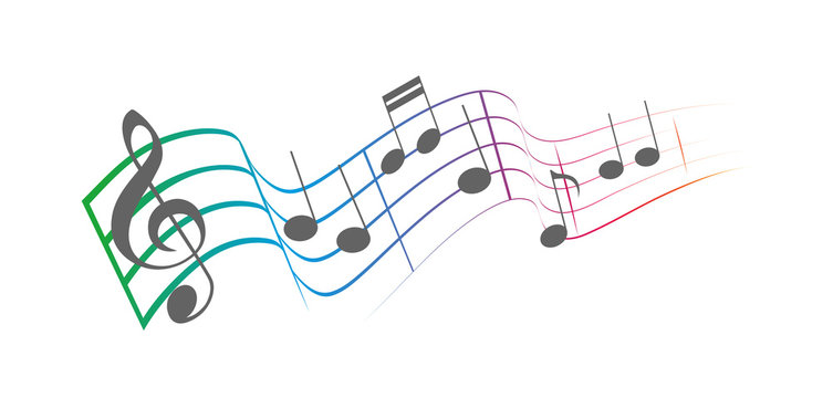 music notes colorfull
