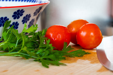 Red cherry tomatoes