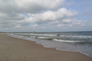 a stormy afternoon at the beach of usedom in the baltic sea