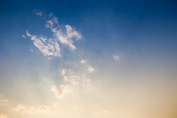 Group of clouds in the blue sky background.