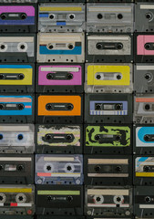 Obraz premium Old cassettes background