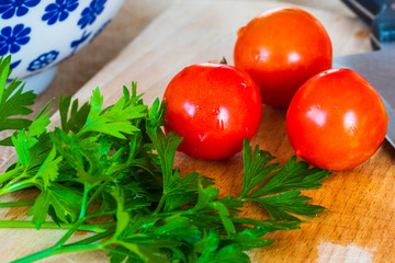 Red cherry tomatoes