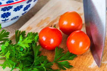 Red cherry tomatoes