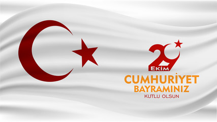 29 ekim cumhuriyet bayrami, Day Turkey. Translation: 29 october Republic Day Turkey and the National Day in Turkey. celebration republic. vector illustration