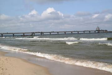 a stormy afternoon at the beach of usedom in the baltic sea