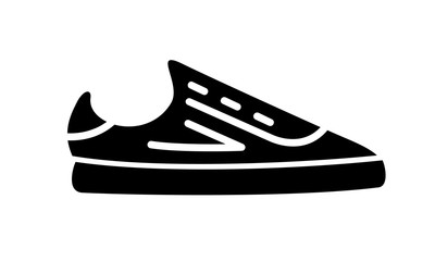 Running shoes icon fitness. Simple style sneaker.