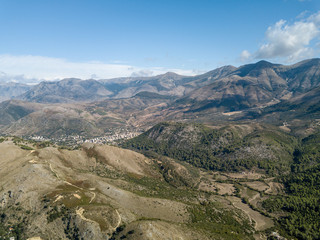 Fototapeta na wymiar Albanian mountains located in Vlora, Albania