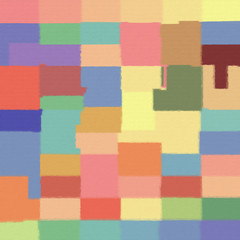 original oil geometric painting on canvas : digital art