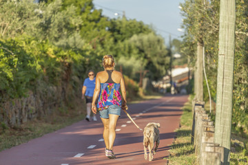 Pedestrian and cycle eco path, in Viseu, Portugal