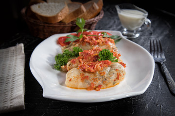 Stuffed cabbage stuffed with minced meat and rice.