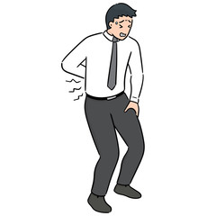 Obraz premium vector of backache