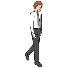 vector of man walking