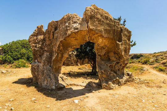 Ancient rock formation in Paphos, Cyprus.