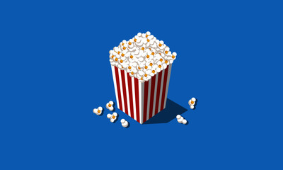 Popcorn Box Vector Illustration