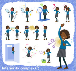 Fototapeta premium flat type School girl Black_complex