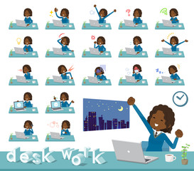 flat type School girl Black_desk work