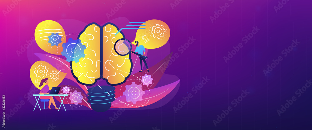 Poster creating ideas concept header banner.