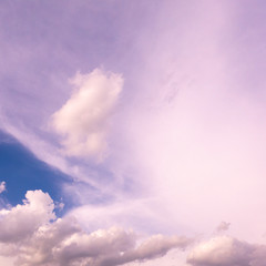 sky background with blue white cloud light bright clean clear