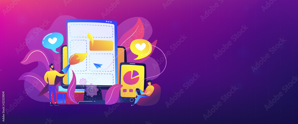 Poster front end development it header or footer banner