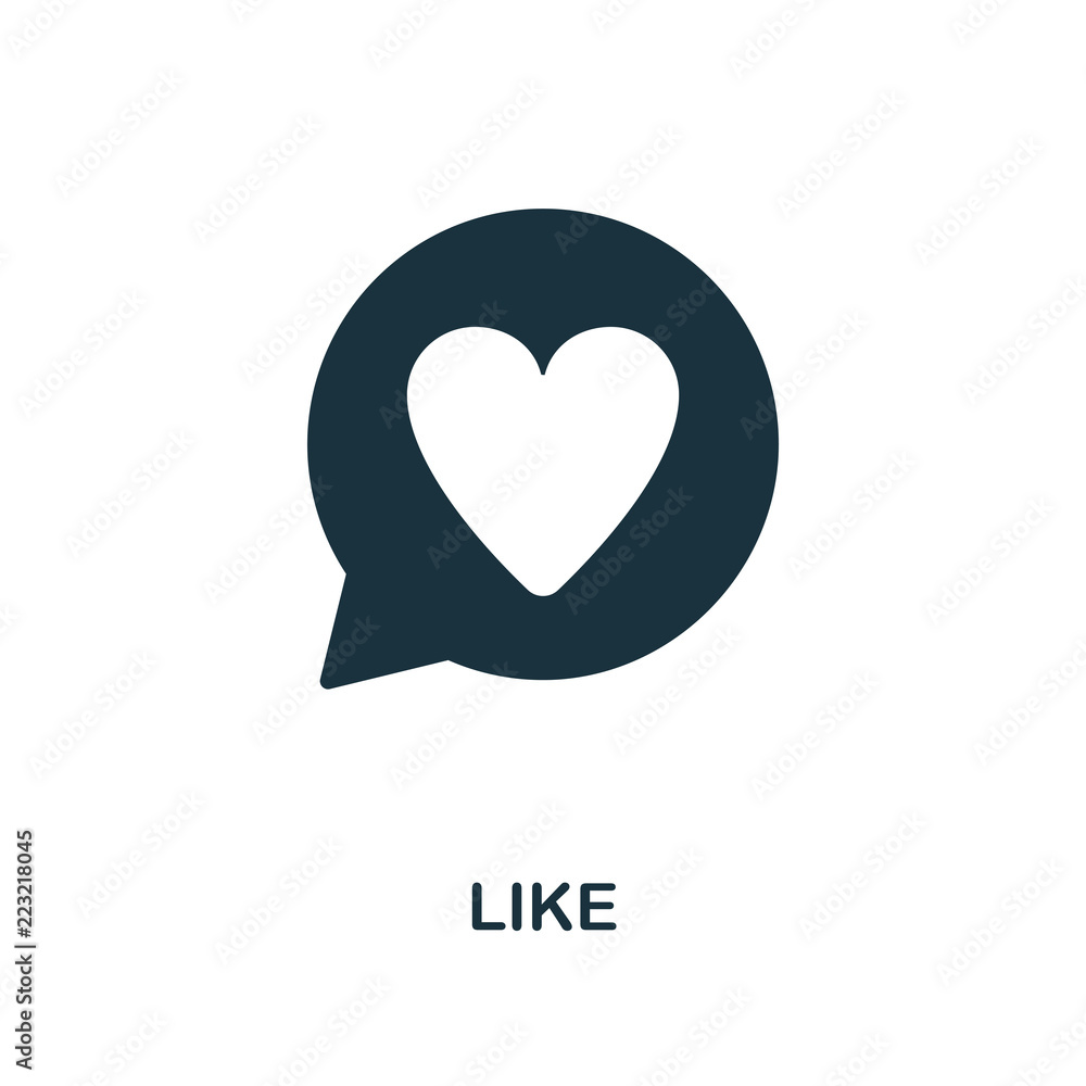 Poster like icon. monochrome style design from smm icon collection. ui. pixel perfect simple pictogram like