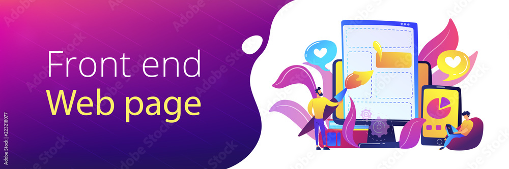 Poster front end development it header or footer banner