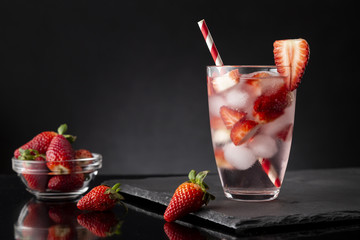Strawberry infused water