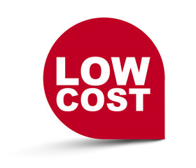 red vector banner low cost