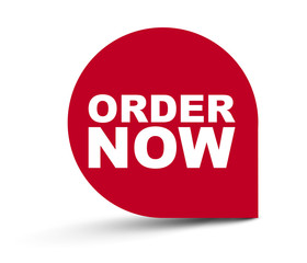 red vector banner order now