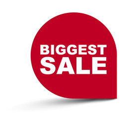 red vector banner biggest sale