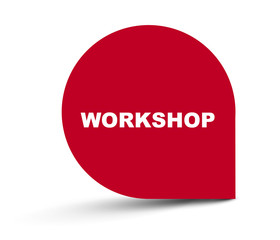 red vector banner workshop