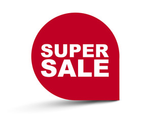 red vector banner super sale