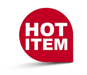 red vector banner hot item
