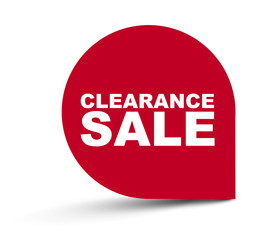 red vector banner clearance sale