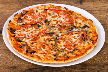 Pizza with aubergine