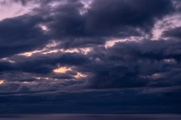 Purple clouds in the morning