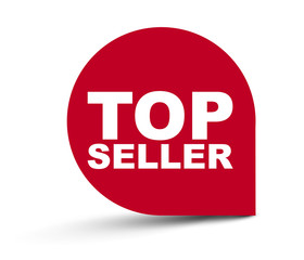 red vector banner top seller