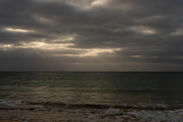 Fototapeta na wymiar Sea and clouds in Porto Santo