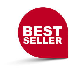 red vector banner best seller