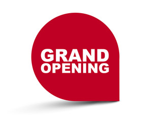 red vector banner grand opening