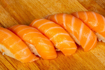 Sushi with salmon