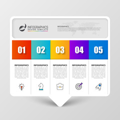 Infographic design template. Creative concept with 5 steps