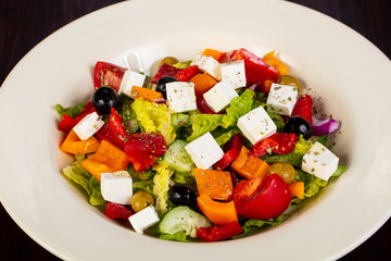 Greek salad with feta