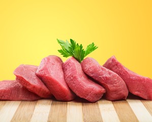Fresh Raw Meat Background on background