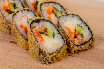 Tempura roll with crab